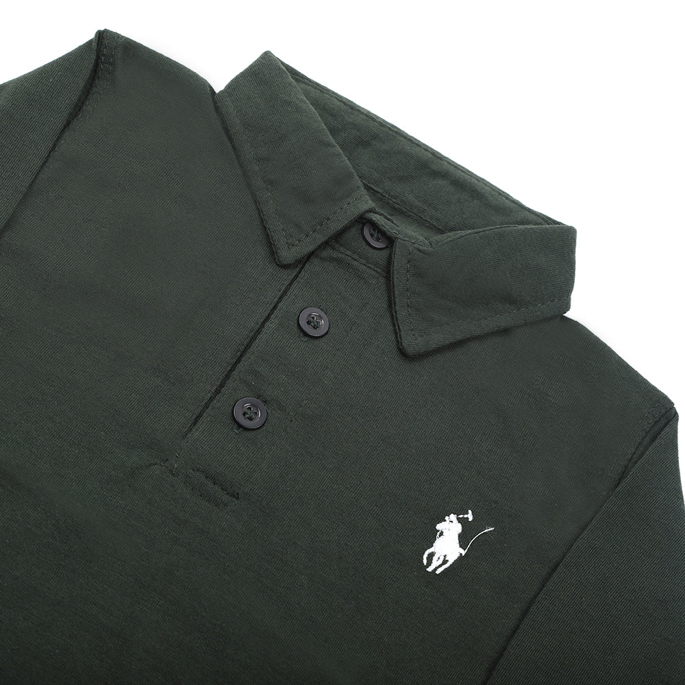 Boys Full Sleeves Polo T-Shirt - Dark Grey, Boys T-Shirts, Chase Value, Chase Value