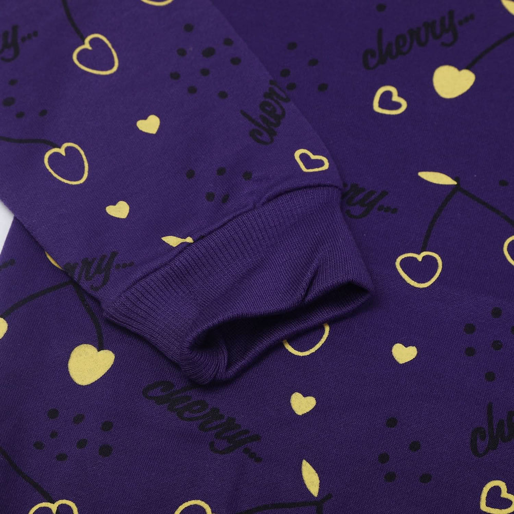 Girls Hoodie T-Shirt - Dark Purple, Girls Hoodies & Sweat Shirts, Chase Value, Chase Value