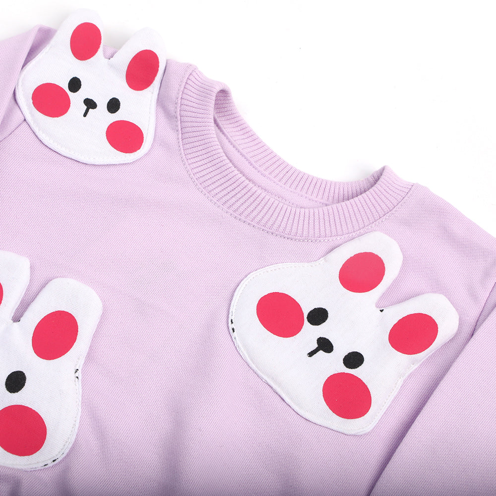 Newborn Girls Full Sleeves Suit - Purple, Newborn Girls Sets & Suits, Chase Value, Chase Value