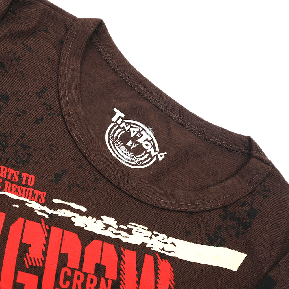 Boys Full Sleeves T-Shirt - Dark Brown, Boys Hoodies & Sweat Shirts, Chase Value, Chase Value