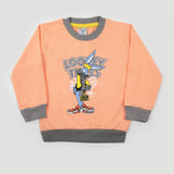Boys Full Sleeves SweatShirt - Peach, Boys Hoodies & Sweat Shirts, Chase Value, Chase Value