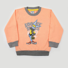 Boys Full Sleeves Sweat Shirt - Peach