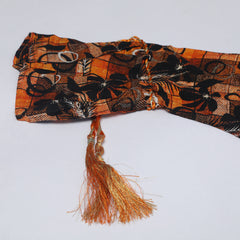 Girls Printed Shalwar Suit - Orange