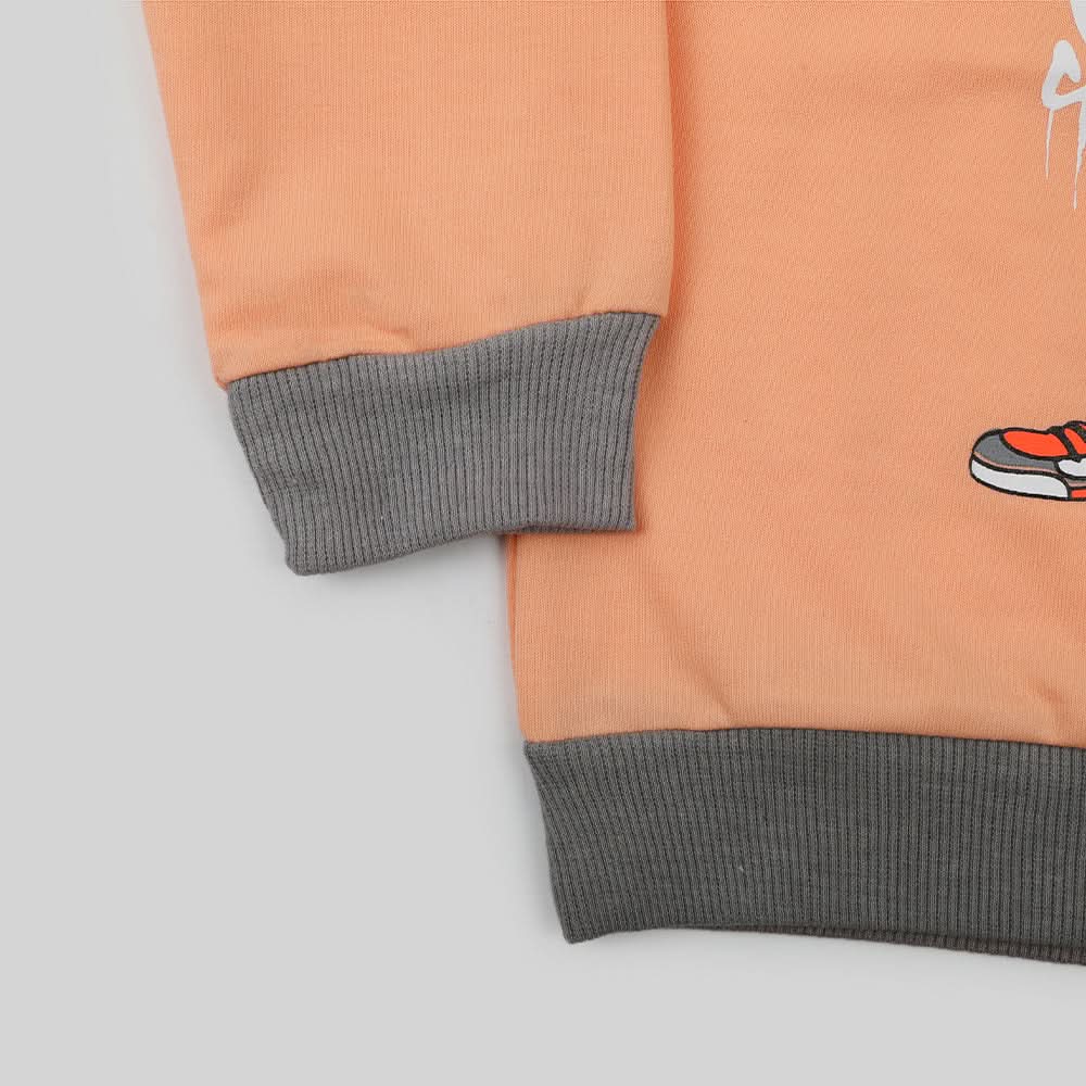Boys Full Sleeves SweatShirt - Peach, Boys Hoodies & Sweat Shirts, Chase Value, Chase Value