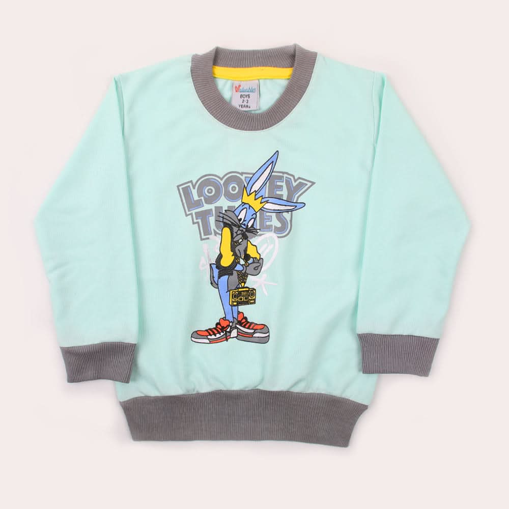Boys Full Sleeves SweatShirt - Cyan, Boys Hoodies & Sweat Shirts, Chase Value, Chase Value