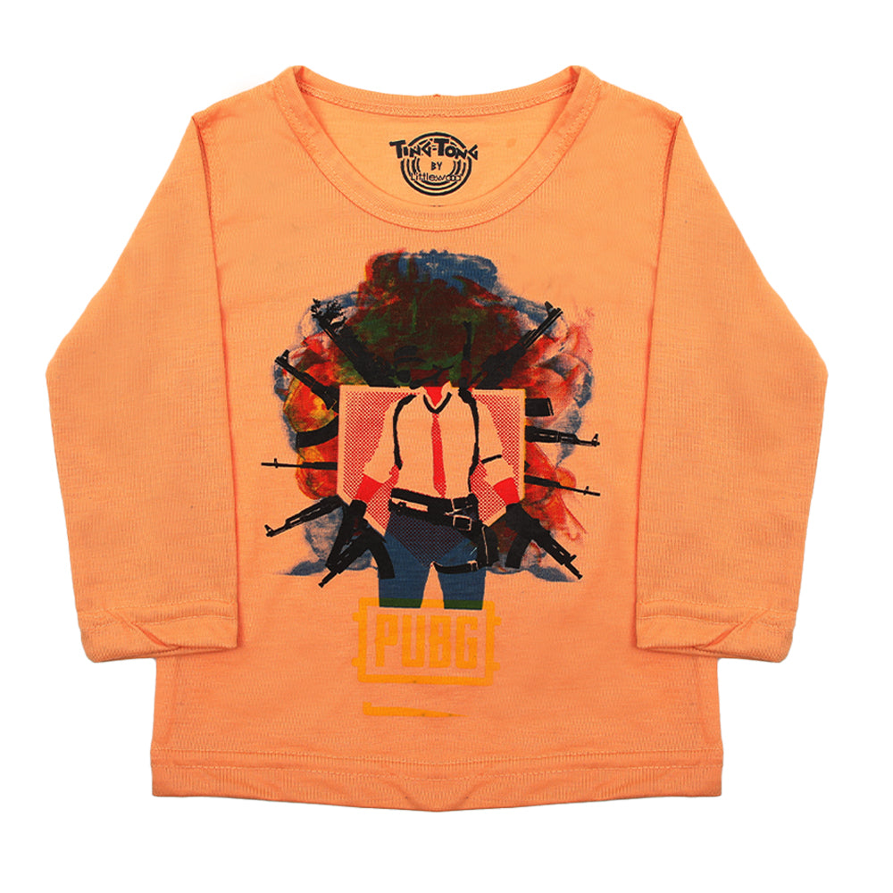 Boys Full Sleeves T-Shirt - Peach, Boys T-Shirts, Chase Value, Chase Value