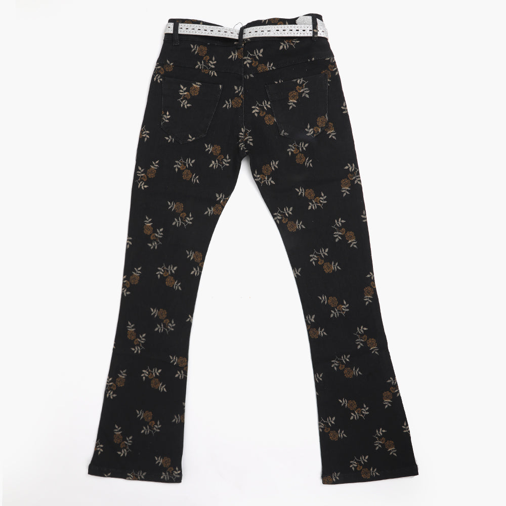 Girls Denim Pant - Black, Girls Pants & Capri, Chase Value, Chase Value
