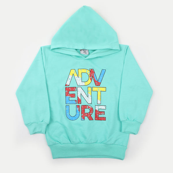 Boys Full Sleeves Hoodie T-Shirt - Cyan