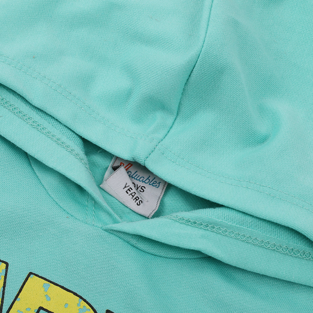 Boys Full Sleeves Hoodie - Cyan, Boys Hoodies & Sweat Shirts, Chase Value, Chase Value