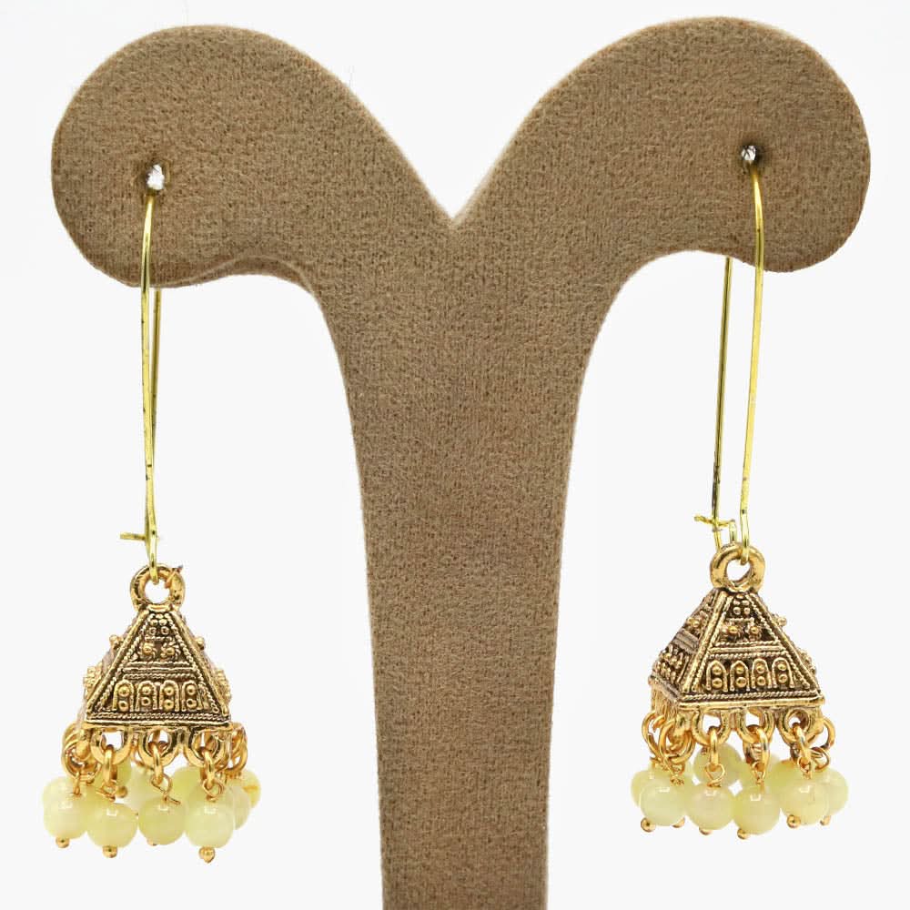 Women's Hoops Jhumki - Golden, Women Earrings & Tops, Chase Value, Chase Value