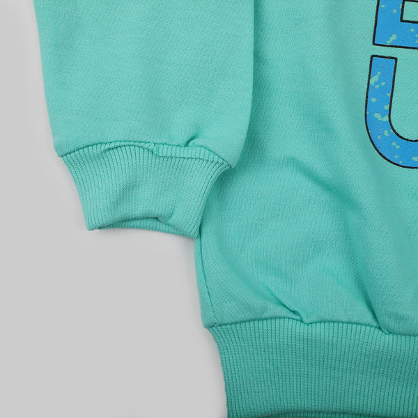 Boys Full Sleeves Hoodie T-Shirt - Cyan