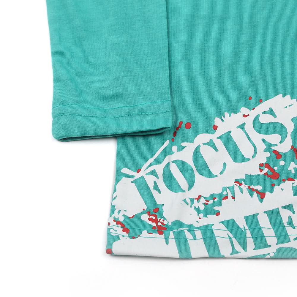Boys Full Sleeves T-Shirt - Sea Green, Boys T-Shirts, Chase Value, Chase Value