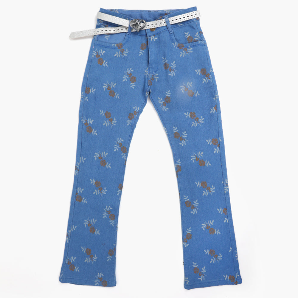 Girls Denim Pant - Blue, Girls Pants & Capri, Chase Value, Chase Value
