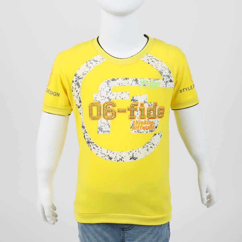 Boys T-Shirt - Yellow, Boys T-Shirts, Chase Value, Chase Value