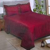 Silk Velvet Double Bedsheet - Maroon, Double Size Bed Sheet, Chase Value, Chase Value