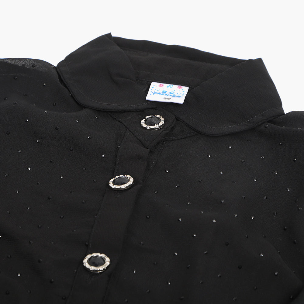 Girls Half Sleeves Pant Suit - Black, Girls Suits, Chase Value, Chase Value