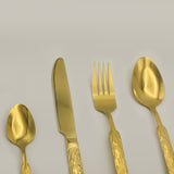 Stainless Steel Cutlery Set 24Pcs - Golden, Cutlery set, Chase Value, Chase Value
