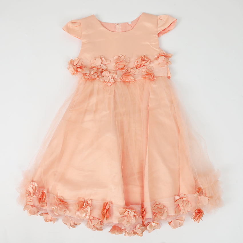 Girls Frock - Peach, Girls Frocks, Chase Value, Chase Value