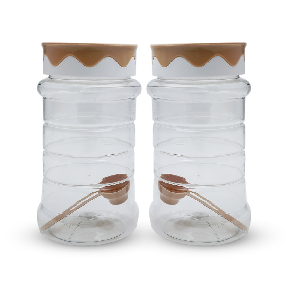 Safari Fancy Kitchen Jar Set 2Pcs 1050-ML, Storage Boxes, Safari, Chase Value