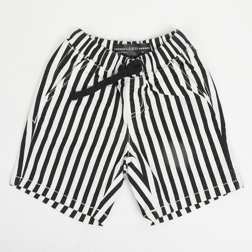 Boys Printed Cotton Short - Black & White, Boys Shorts, Chase Value, Chase Value