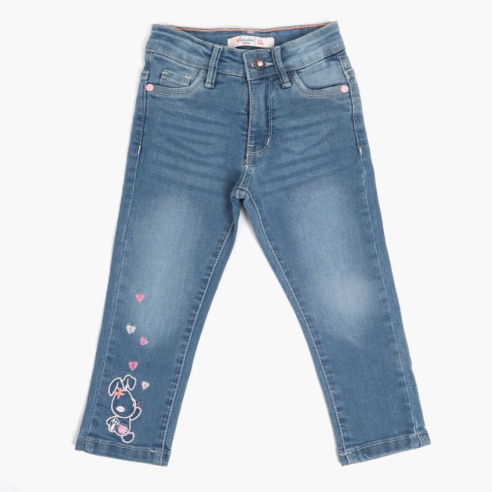 Girls Denim Pant - Light Blue, Girls Pants & Capri, Chase Value, Chase Value