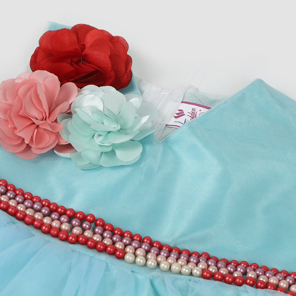 Newborn Girls Frock - Blue, Newborn Girls Frocks, Chase Value, Chase Value