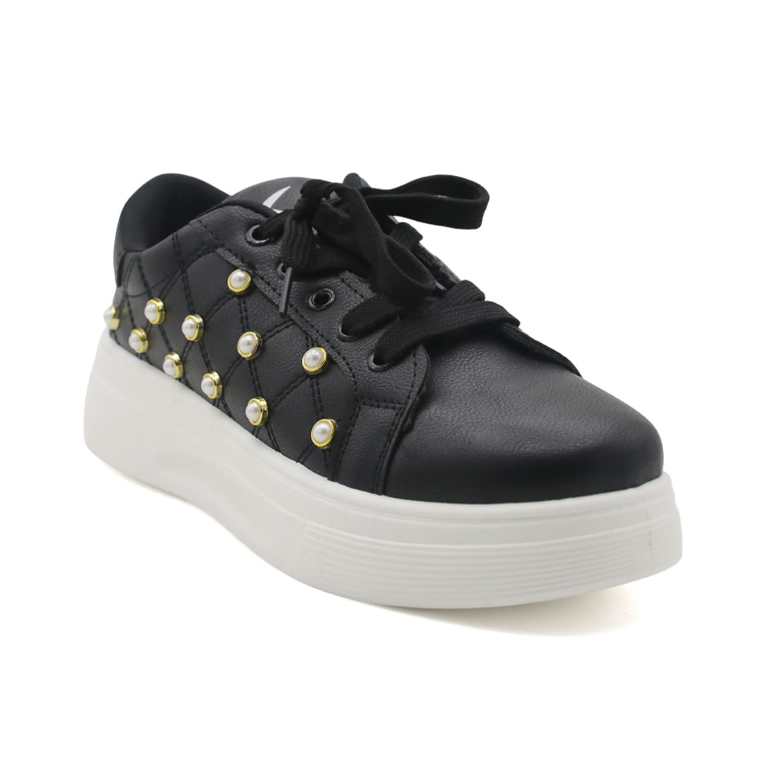 X-Touch Fashion Pearl Sneakers - Black, Women Casual & Sports Shoes, Chase Value, Chase Value