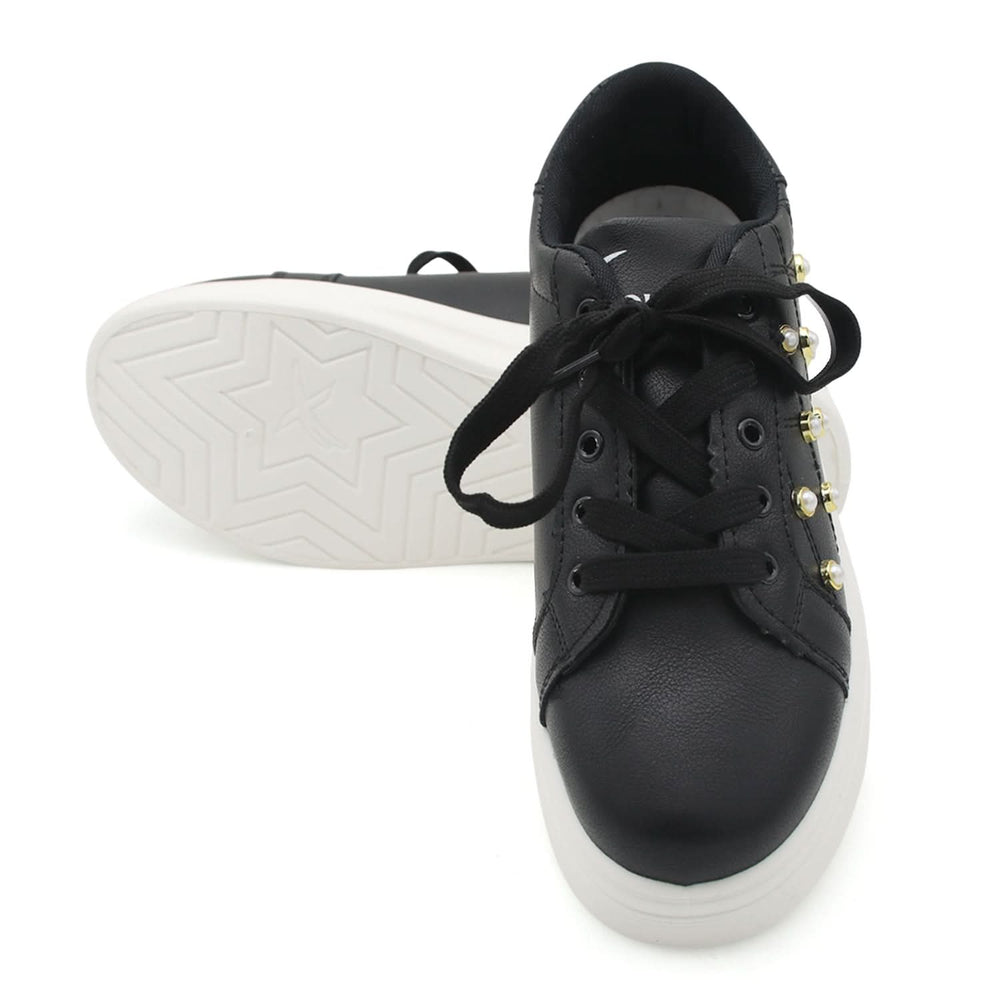 X-Touch Fashion Pearl Sneakers - Black, Women Casual & Sports Shoes, Chase Value, Chase Value
