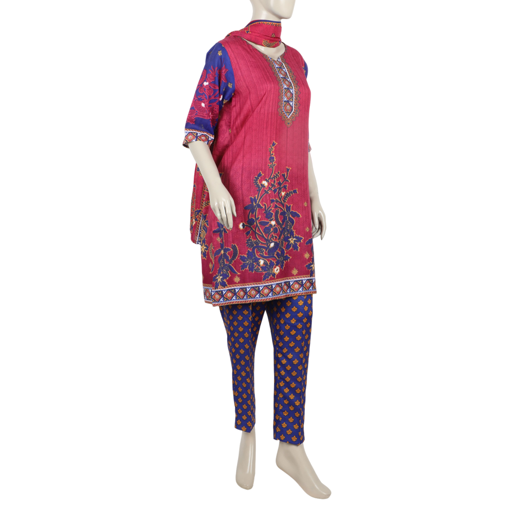 Women's Wash & Wear Unstitched 3pcs Suit - A15, Women, 3Pcs Shalwar Suit, Chase Value, Chase Value