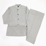 Boys Shalwar Suit With Coat - Grey, Boys Shalwar Kameez, Chase Value, Chase Value