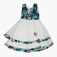 Girls Frock - Dark Green