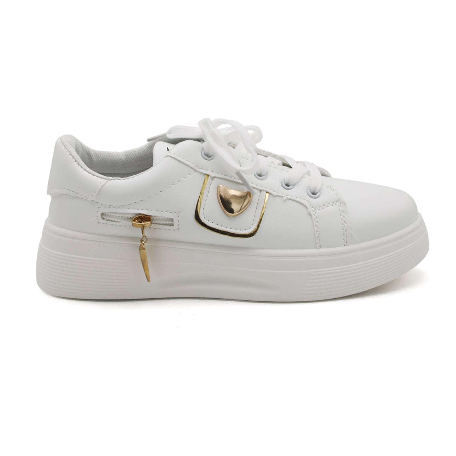 X-Touch Fashion Pearl Sneakers - White, Women Casual & Sports Shoes, Chase Value, Chase Value