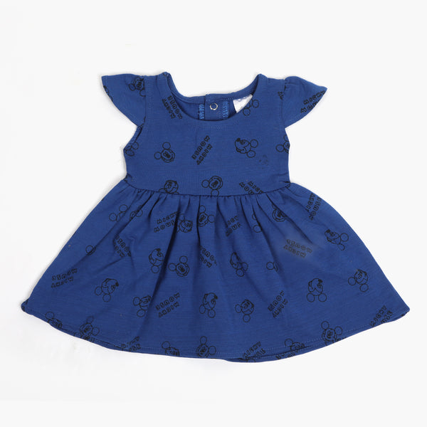 Newborn Girls Frock - Royal Blue