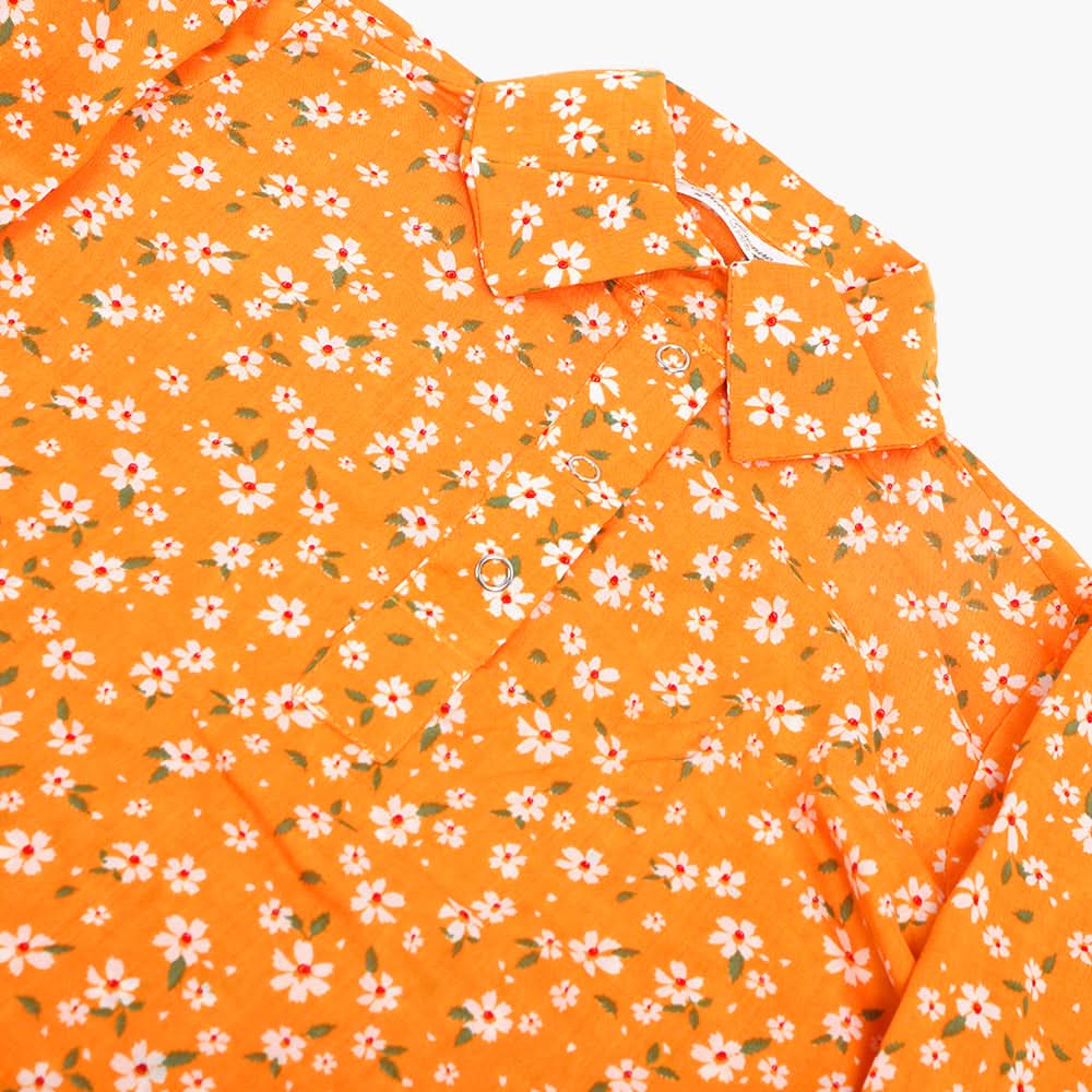Girls Printed Shalwar Suit - Orange, Girls Shalwar Kameez, Chase Value, Chase Value