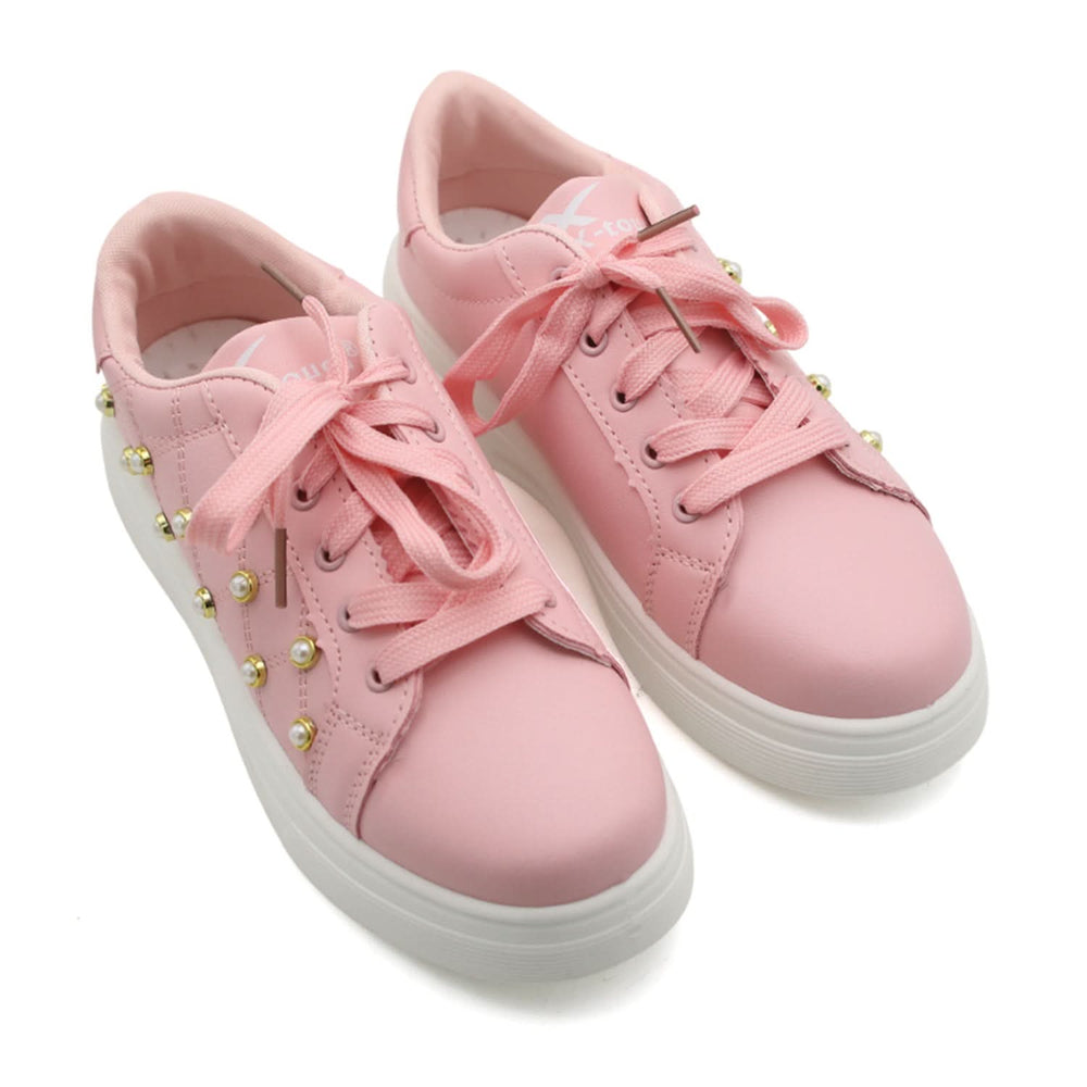 X-Touch Fashion Pearl Sneakers - Pink, Women Casual & Sports Shoes, Chase Value, Chase Value