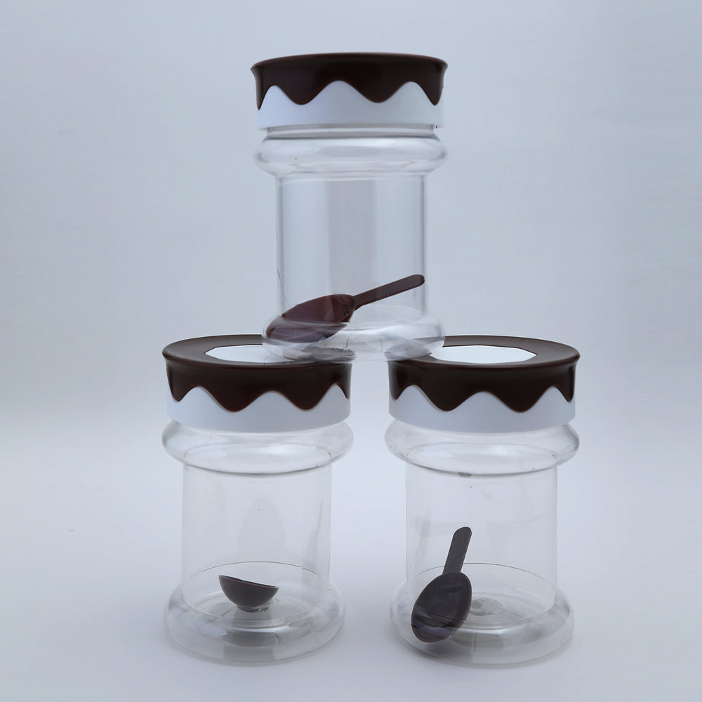 Safari Fancy Kitchen Jar Set 3Pcs 550-ML, Storage Boxes, Safari, Chase Value