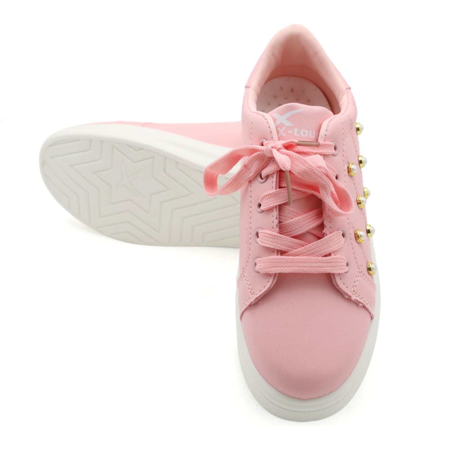 X-Touch Fashion Pearl Sneakers - Pink, Women Casual & Sports Shoes, Chase Value, Chase Value