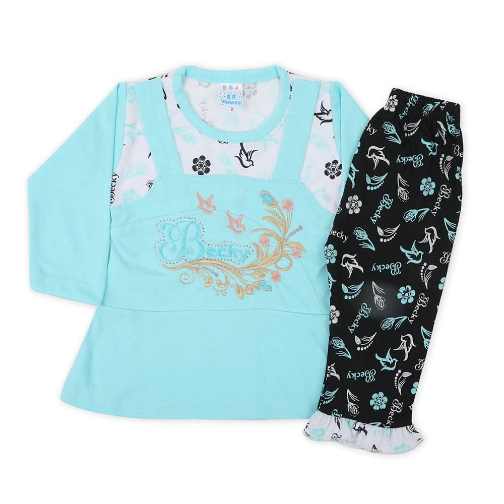 Newborn Girls Full Sleeves Suit - Blue, Newborn Girls Sets & Suits, Chase Value, Chase Value