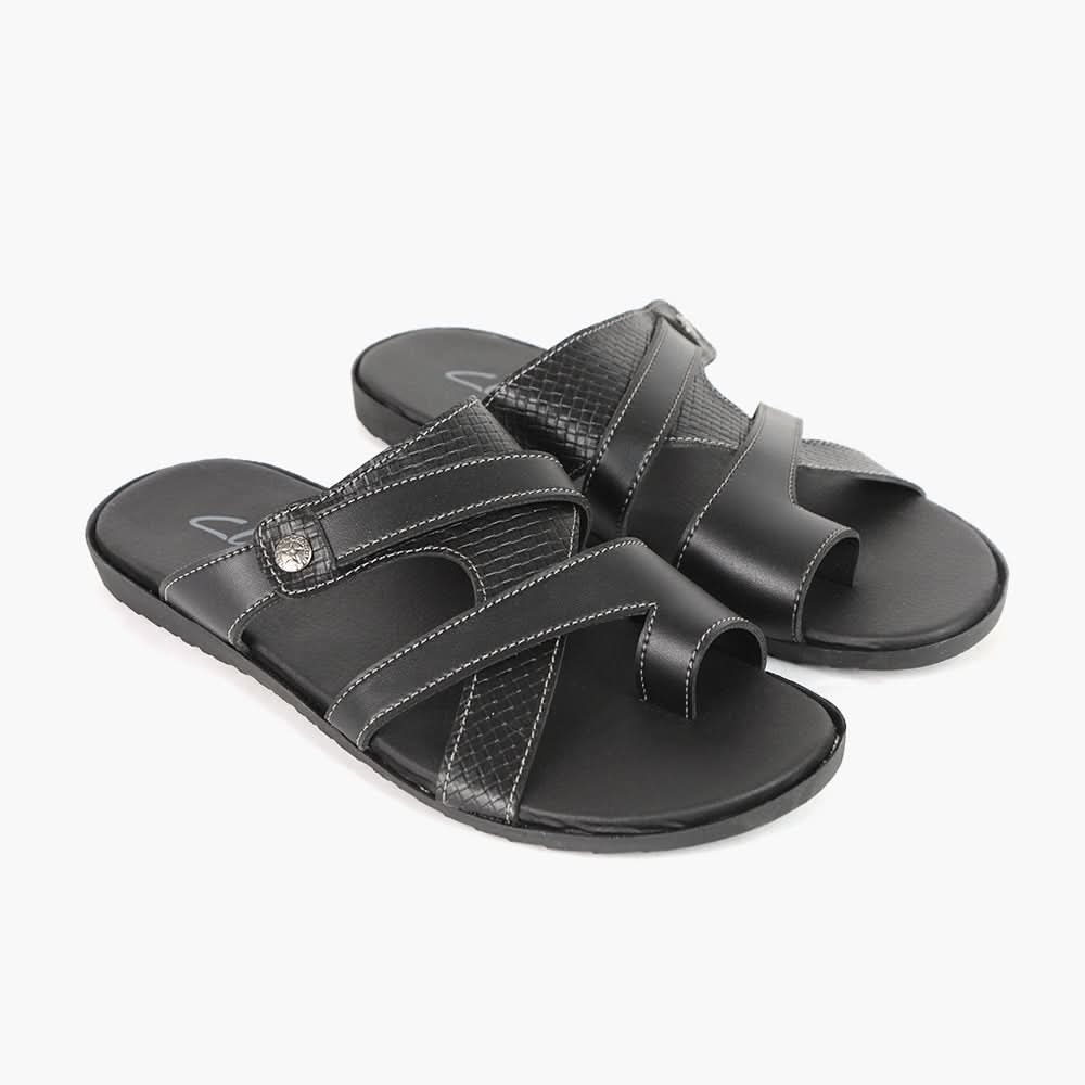 Men's Slipper - Black, Men's Slippers, Chase Value, Chase Value