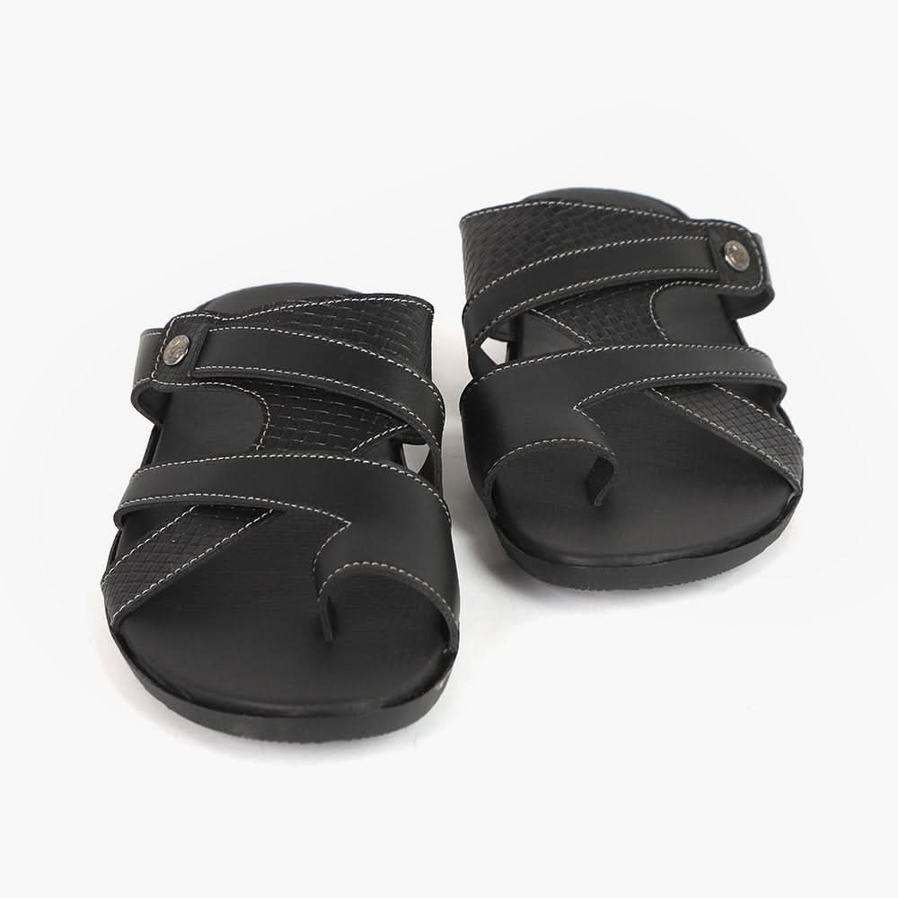 Men's Slipper - Black, Men's Slippers, Chase Value, Chase Value