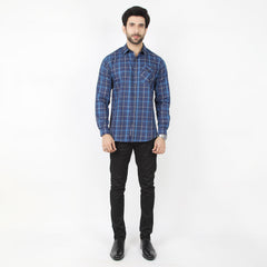 Eminent Men's Casual Check Shirt - Blue