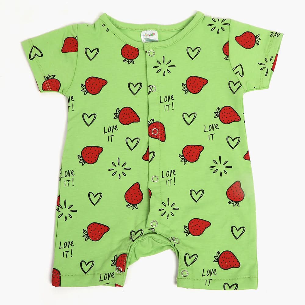 Newborn Girls Romper 1Pcs - Green, Newborn Girls Rompers, Chase Value, Chase Value