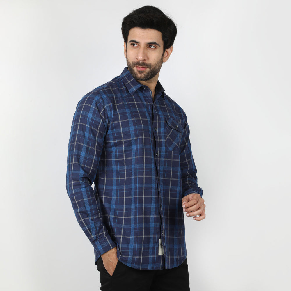 Eminent Men's Casual Check Shirt - Blue, Men's Shirts, Eminent, Chase Value