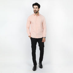 Eminent Men's Casual Check Shirt - Peach