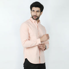 Eminent Men's Casual Check Shirt - Peach