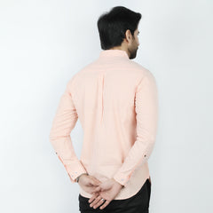 Eminent Men's Casual Check Shirt - Peach