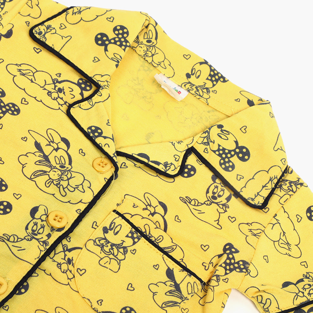 Newborn Girls Night Suit - Yellow, Newborn Girls Sets & Suits, Chase Value, Chase Value