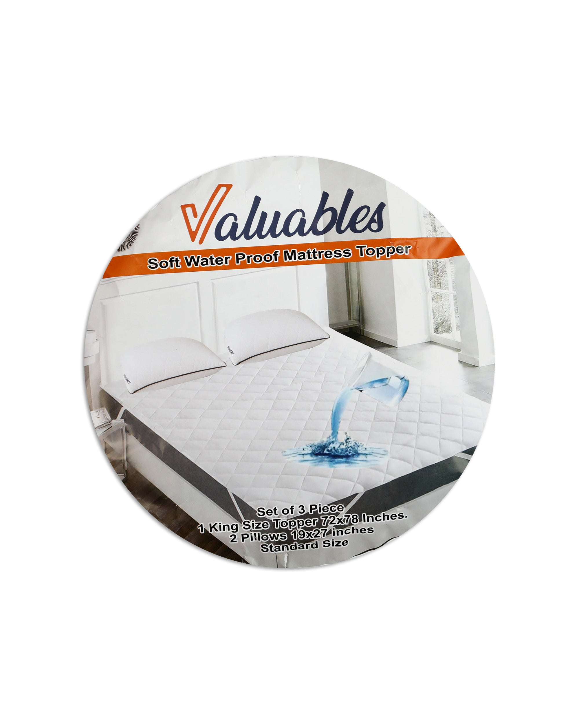 Double Bed Mattress Topper - 3 Pc Set