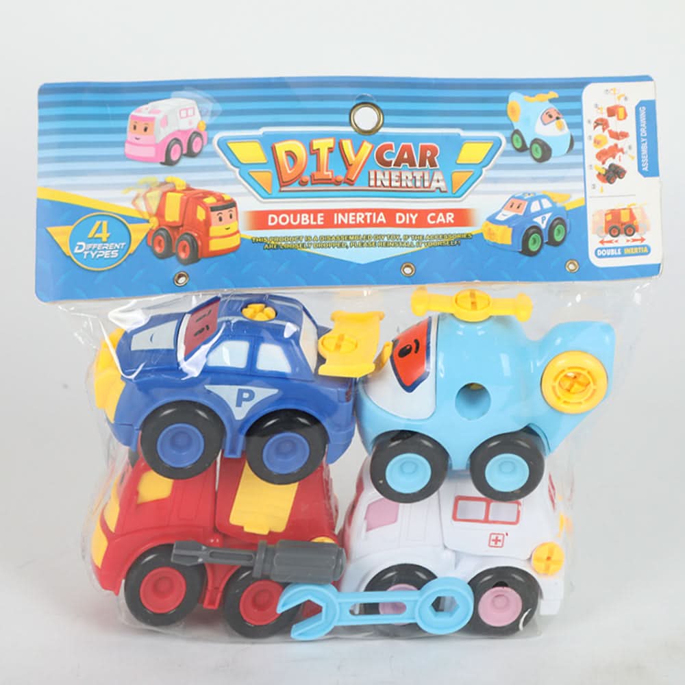 Car Set Pack of 4 - Multi Color, Non-Remote Control, Chase Value, Chase Value
