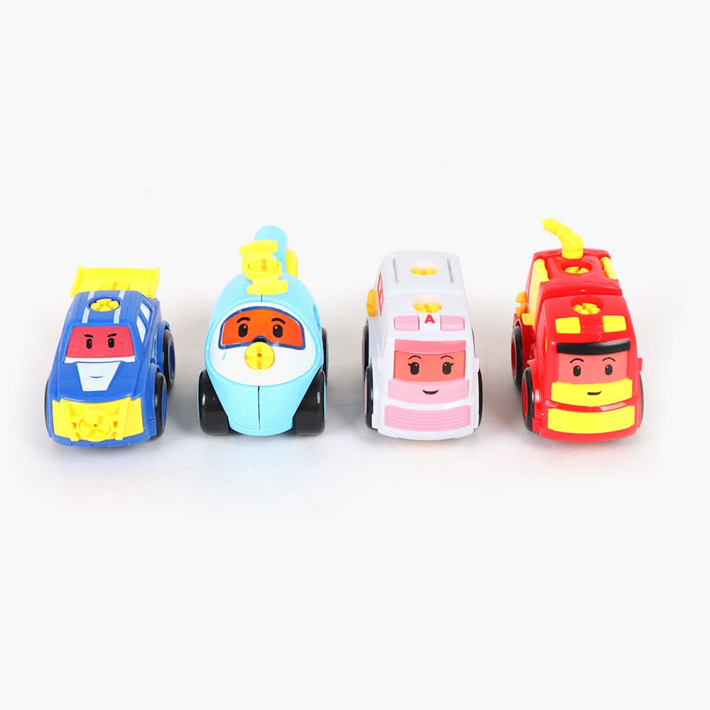 Car Set Pack of 4 - Multi Color, Non-Remote Control, Chase Value, Chase Value